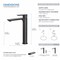 Kibi Tender-T Single Handle Bathroom Vessel Sink Faucet with Pop Up Drain C-KBF1020MB-KPW101MB - alternate 8